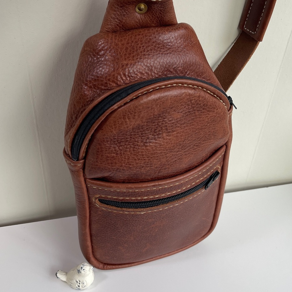 Genuine Leather Sling Bag - Picture 5 of 16